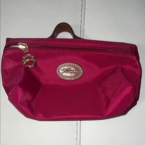 Longchamp Burgundy Cosmetic Case